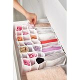 Mikasso 31 Gözlü Petek ve Cepli Organizer Çekmece Içi Çorap ve Iç Çamaşırı Düzenleyici 42 x 32 x 11 cm Kuma
