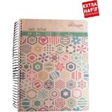 Mikasso 3+1 Hafif Defter Spralli A-4 120 Yaprak Sert Kapak 1 Adet Sert Spiralli Kareli 120 Yaprak Orta Boy Y - Çok Renkli