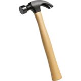 Mikasso 320GR Profesyonel Çatal Ağızlı Ahşap Sap Claw Çekiç 12CM Çelik Ergonomik Çivi Sökme Çakma Dayanıklı