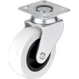 Mikasso 321 Gri Tablalı Pvc Teker Ø:50*20 mm Y:68 mm Kg:35 Beyaz