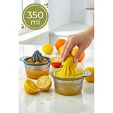 Mikasso 350 ml Hazneli Manuel Narenciye ve Limon Sıkacağı - Pratik Portakal Sıkıcı Sert Plastik