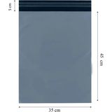 Mikasso 35X45X5 100 Adet Kargo Poşeti Cepsiz Kargo Paketi Kargo Ambalajı Gri 35 x 45 x 5