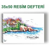 Mikasso 35X50 Resim Defteri Karton Spiralli Çizgisiz Orta Boy Çok Renkli Resim Defterleri A3 15 Yaprak