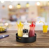 Mikasso 360° Dönebilen Çok Amaçlı Organizer Tepsi Plastik 21 x 95 Siyah Tr