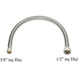 Mikasso 3/8" Dişi 1/2" Dişi 50CM Fotoselli Batarya Flex Duvar Bağlantı Hortumu
