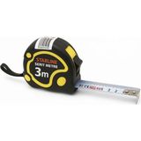 Mikasso 390W 3m Şerit Metre Siyah Sarı Renk Kombinasyon Stop Mekanizmalı 3 M