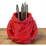 Mikasso 3D Baskı Kapşonlu Hoodie Kalemlik - Kırmızı Sweatshirt Masaüstü Dekor Plastik Kırmızı - Çok Renkli
