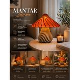Mikasso 3D Baskı Modern Mantar Abajur – Sıcak LED Işıklı Dekoratif Masa Lambası – Şık ve Minimal Tasarım Bej - Çok Renkli