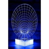 Mikasso 3D Boru Görselli LED Lamba Cam Mavi - Çok Renkli