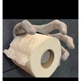 Mikasso 3D Tuvalet Kağıdı Tutucu Plastik Beyaz - Çok Renkli