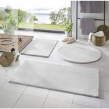 Mikasso 3'lü Banyo Paspası Halısı Peluş Halı Klozet Takımı 50X70--50X50--50X50(YUVARLAK) Poliamid Beyaz - Çok Renkli