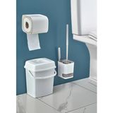 Mikasso 3'lü Banyo Seti Tuvalet Kağıtlığı/ Asmalı Pis Su Hazneli Tuvalet Fırçası/ Tuvalet Çöp Kovası 5 Litre - Çok Renkli