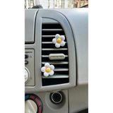 Mikasso 3lü Mini Beyaz Papatya Çiçeği Araba Klima Süsü Klips Süslemeleri Araç Içi Araç Aksesuar - Çok Renkli