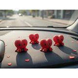 Mikasso 3’lü Mini Kalp Torpido Süsü, Araç Içi Dekorasyon, Dashboard Süs, Araba Aksesuarı - Çok Renkli
