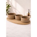 Mikasso 3’lü Örgü Sepet Seti | Banyo Organizeri & Çok Amaçlı Düzenleyici Polyester Çok Renkli