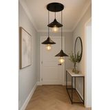 Mikasso 3lü Şapkalı Modern Avize Plastik 3 E27 Siyah Bebek / Çocuk Odası - Çok Renkli