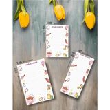 Mikasso 3'lü Set/to Do List /for Chefs/ Yapılacaklar Listesi Yapışkanlı Not Kağıdı - Çok Renkli