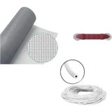 Mikasso 3'lü Sineklik Seti 400X80 cm Tül, 16 Mt. Beyaz Conta, Fitil Çekme Aparatı Tül