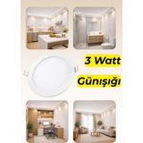 Mikasso 3W Slim Yuvarlak LED Panel ◆ Gün Işığı ◆ Enerji Tasarruflu Ince Tasarım Aydınlatma - Çok Renkli
