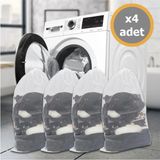 Mikasso 4 Adet Çamaşır Yıkama Filesi Ipli 35X45 Cm(Büyük Boy) Tr