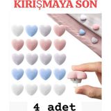 Mikasso 4 -Adet Örtü Düzenleme Sabitleyici Düğme Kumaş 10 x 15 Pembe