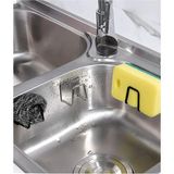 Mikasso 4 Adet Siyah Musluk Yanı Sünger'lik Sünger Askılığı Evye Sünger'liği Banyo Mutfak Düzenleyici Metal
