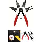 Mikasso 4 In 1 Segman Takımı Sekman Pense Seti 4 Parça Farklı Model Sekman Seti Circlip Pense Seti - Çok Renkli