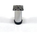 Mikasso 4 Metal Baza Dolap Ayağı Krom 5 cm Gümüş Modern Tasarım ve Mikrofiber Malzeme