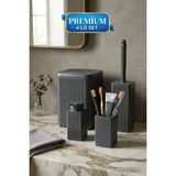 Mikasso 4 Parça Banyo Seti | Ayaklı Çöp Kovası | Içe Açılır Kapaklı | Wc Fırçası | Sabunluk | Diş Fırçalık | - Çok Renkli