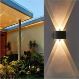 Mikasso 4 Watt Amber Işık Ledli Işık Süzmeli Iç ve Dış Mekan Aplik, Modern Dekoratif Armatür, Şık Armatür Sa - Çok Renkli