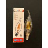 Mikasso 4 Watt E14 Duylu 235 Lümen Kıvrık Şeffaf Camlı 2700 Kelvin Günışığı Buji LED Ampul - Çok Renkli