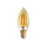Mikasso 4 Watt Rustik LED Dekoratif Buji Ampul E-14 2700K Amber Rengi CT-4280 - Çok Renkli