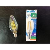 Mikasso 4 Watt Şeffaf Camlı 4000 Kelvin 470 Lümen Ara Renk Buji LED Ampül - Çok Renkli