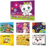 Mikasso 40 Yaprak Perforajlı Küçük Resim Defteri -12'li Paket Karton Düz Çizgisiz 40 Yaprak Küçük Boy Turunc - Çok Renkli