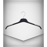 Mikasso 42 cm Siyah Elbise Gömlek Bluz Tunik T-Shirt Askısı Ctp Serisi Tek Taraf Dolgulu 20 Adet Plastik Bey