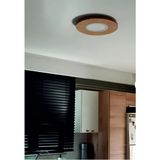 Mikasso 42CM - Yuvarlak Meşe Kaplama LED Tavan Aydınlatması, Yatak Odası, Koridor, Banyo Lambası Ahşap 1 E27 - Çok Renkli