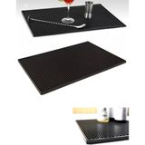 Mikasso 43X30 cm Bar Lastiği– Silikon Kahve Makinesi Pedi Tamper ve Bulaşık Kurutma Matı Silikon Siyah