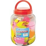 Mikasso 45 * 50 mm Şekilli Not Kağıdı, 200 Lu Kavanoz 20 Yaprak 4 Renk Yapışkanlı Not Kağıdı - Çok Renkli