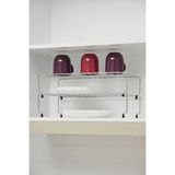 Mikasso 47 cm 2 Li Krom Dolap Içi Raf Düzenleyici Büyük Tek Ürün Kaliteli Ürün Paslanmaz Metal 22 x 12 Gri T