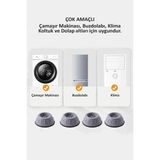 Mikasso 4lü Ayak Seti Buzdolabı Çamaşır Bulaşık Makinesi Klima Koltuk Kanepe Masa Altlığı Ayağı Stoper Gri