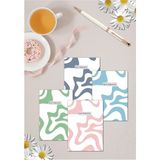 Mikasso 4'lü Çizgili Defter Seti 10 x 15 cm 64 Sayfa Okul Defteri Mini Defter Hediyelik Defter Line Series K - Çok Renkli