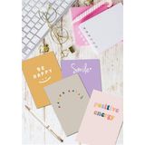 Mikasso 4'lü Çizgisiz Defter Seti 13 x 20CM 64 Sayfa Okul Defteri Anı Defteri Hediyelik Defter Notebook Seri - Çok Renkli