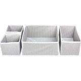 Mikasso 4'lü Çok Amaçlı Dolap Içi ve Çekmece Içi Düzenleyici Organizer Kutu Seti Kumaş 25 x 25 Çok Renkli Tr