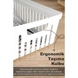 Mikasso 4'lü Modüler Kaşıklık Seti - Mutfak Düzenleyici Çekmece Içi Organizer Bıçaklık Kepçelik Beyaz Plasti