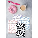 Mikasso 4'lü Noktalı Defter Seti 13 x 20 cm 64 Sayfa Okul Defteri Not Defteri Hediyelik Defter Motto Series - Çok Renkli