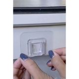 Mikasso 4'lü Yapışkanlı Şeffaf Çok Amaçlı Askı Banyo Mutfak Duvar Askısı Tablo Saat Aksesuar Eşya Sabitleme