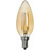 Mikasso 4W E14 Düz Uçlu Rustik Buji Ampül Cam Sarı
