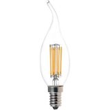 Mikasso 4W Flamanlı Kıvrık LED Buji Rustik Ampul 3000K E14 Şeffaf Cam Beyaz - Çok Renkli