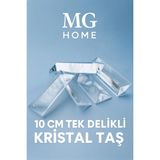 Mikasso 🌼 5 Adet 10 Cm*kristal Avize Taşı Tabut 🌺 Tek Delikli 🌼orjinal Kristal Kolye Ucu Taş 10 Beyaz Salon - Çok Renkli