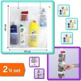 Mikasso 5 Adet Asılabilir Çorap Düzenleyici + 8 Cepli Mutfak Banyo Organizer - 2li Set JJZ01H %100 Pamuk Çok - Çok Renkli